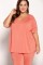 Petra morela plus size top